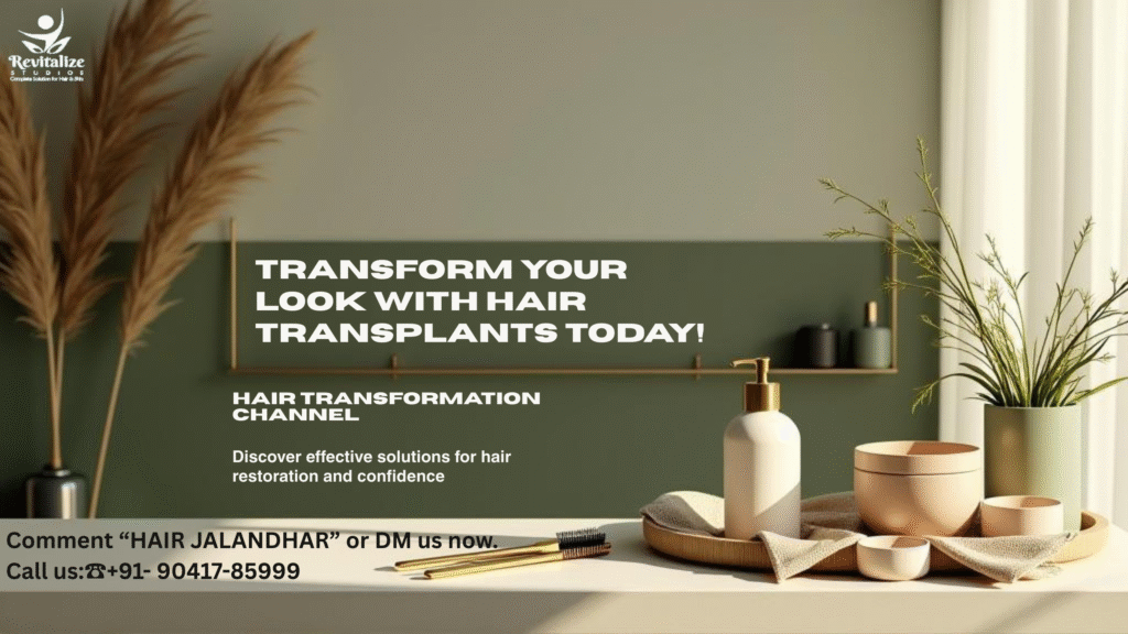 hair transplant in jalandhar, hair transplant jalandhar, hair transplant in pathankot, hair transplant punjab, hair transplant pathankot, hair transplant, hair transplant cost, hair transplant near me, hair transplant rate in india, hair transplant before and after, hair transplant best in india, hair transplant clinic, hair transplant clinic near me, hair transplant results, hair transplant fue, hair transplant is permanent, hair transplant for women, hair transplant cost per graft, hair transplant india, hair transplant best, hair transplant photos, hair transplant procedure, hair transplant per graft cost, hair transplant how much cost, hair transplant success rate, hair transplant after 10 days, hair transplant best in world, hair transplant Jalandhar, hair transplant for women cost, hair transplant in jalandhar, hair transplant jalandhar hair transplant cost in Jalandhar hair transplant clinic Jalandhar hair transplant in jalandhar india best hair transplant clinic in Jalandhar hair transplant success rate in india hair transplant cost Jalandhar hair transplant clinic Jalandhar is hair transplant safe in india hair transplant cost in Punjab best hair transplant Jalandhar best hair transplant clinic in Jalandhar hair transplant Pathankot hair transplant in Pathankot hair doctor Pathankot hair transplant zirakpur what country is best for hair transplant what to do during hair transplant 2000 grafts hair transplant cost india best hair transplant in ludhiana punjab hair transplant Punjab hair transplant in india hair transplant in india best top hair transplant in india hair transplant before after india hair transplant doctor india beard hair transplant in india hair transplant clinic india hair loss treatment india hair transplant cost in india Punjab We offer hair transplant in Jalandhar due to our state-of-the-art facilities, skilled surgeons, and cutting-edge methods. A common problem that can greatly affect your appearance is hair loss. It is time to think about our safe surgical hair restoration process if you have tried other solutions without getting the desired results. Being industry leaders, we provide the greatest hair transplant services, with results that are both natural-looking and effective, helping you regain your confidence and hair. Although we do not save lives, we do transform them. Hair Transplant is a well-known and well-equipped facility located hair transplant clinic in Jalandhar, in the Indian state of Punjab. Our state-of-the-art procedural facilities include a luxurious waiting area for patients and attendants, as well as a well-equipped reception area. Hair Transplant's committed and dedicated staff is always there to assist you in any way both during and after the hair transplant procedure. Our personal objective is to ensure that our clients genuinely experience an improvement in their confidence and attractiveness. We are renowned for providing outstanding outcomes and individualized attention, making us one of Punjab's best hair transplantation destinations. Best Surgeon For Hair Transplant In Jalandhar, Punjab: We are a team of hair transplant doctors in Jalandhar Punjab . We have successfully Done more than 5000+ cases of hair transplant surgeries at Revitalize Studios Hair Transplant Clinic In Jalanhdar Punjab, India, We always used to give services with help of latest technology and the best machinery tools and they are properly sterilized which avoid any kind infection. VISION: Empowering One Million Indians to look and feel their best. MISSION: Deliver cutting edge, safe and affordable hair, skin and cosmetic treatments, products & services, to fulfil the aspirations of every Indian
