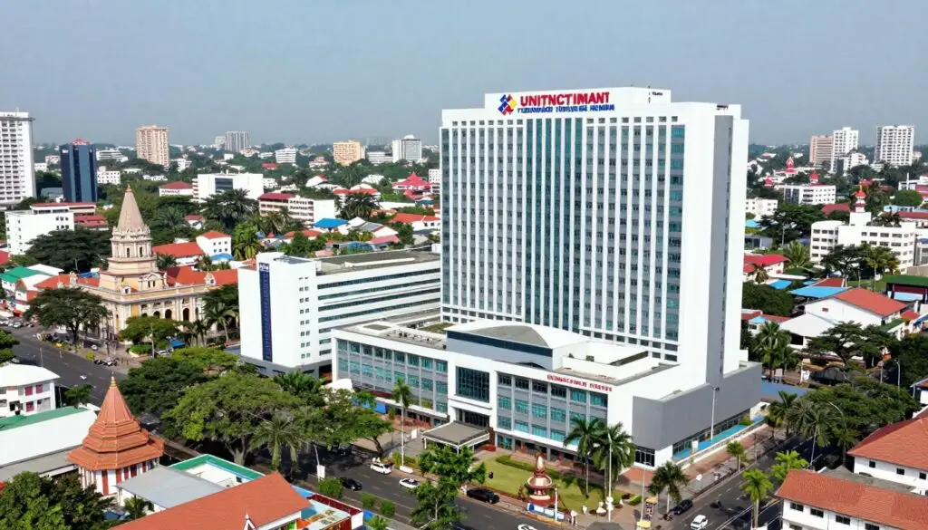 Chennai medical facilities with traditional South Indian architectural elements