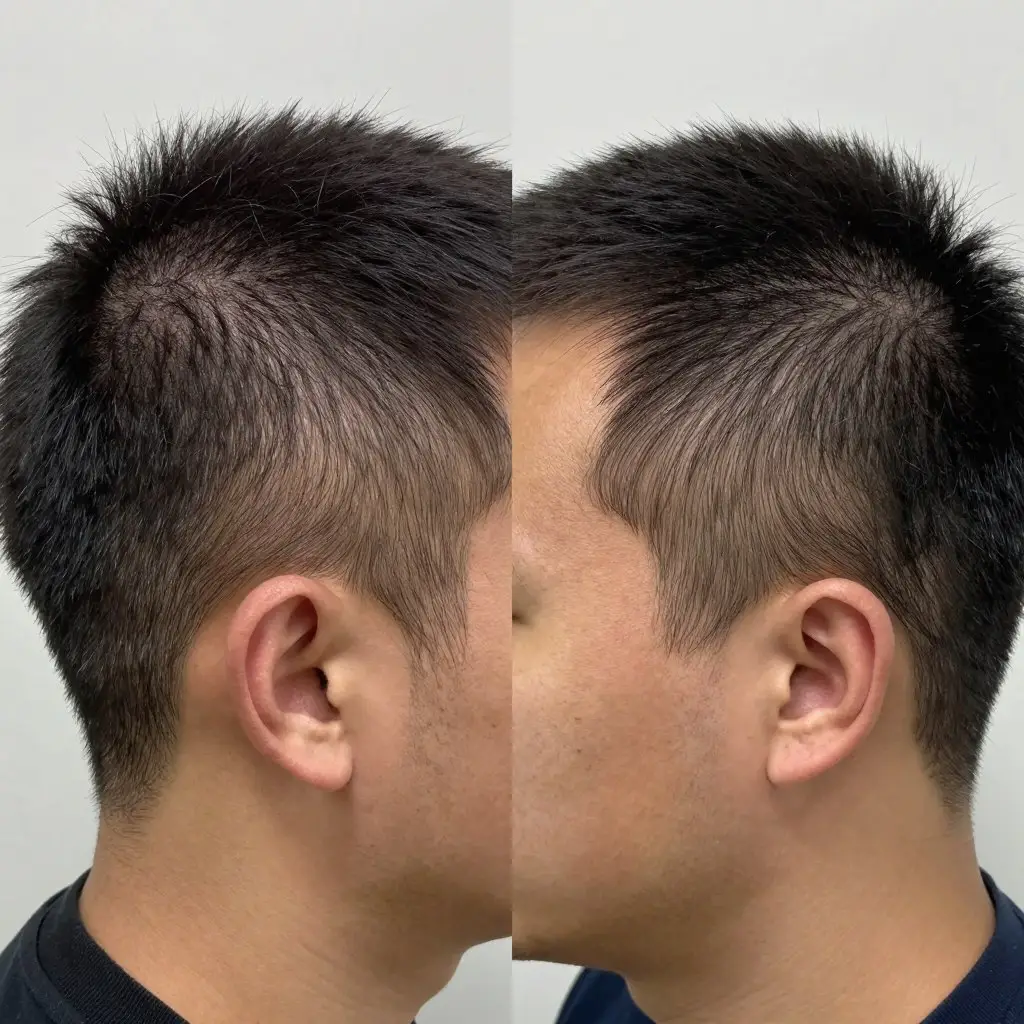 Hair transplantation results after 6 months
