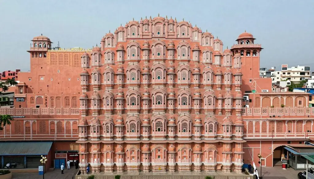 Jaipur cityscape with modern medical facilities amid historic pink architecture
