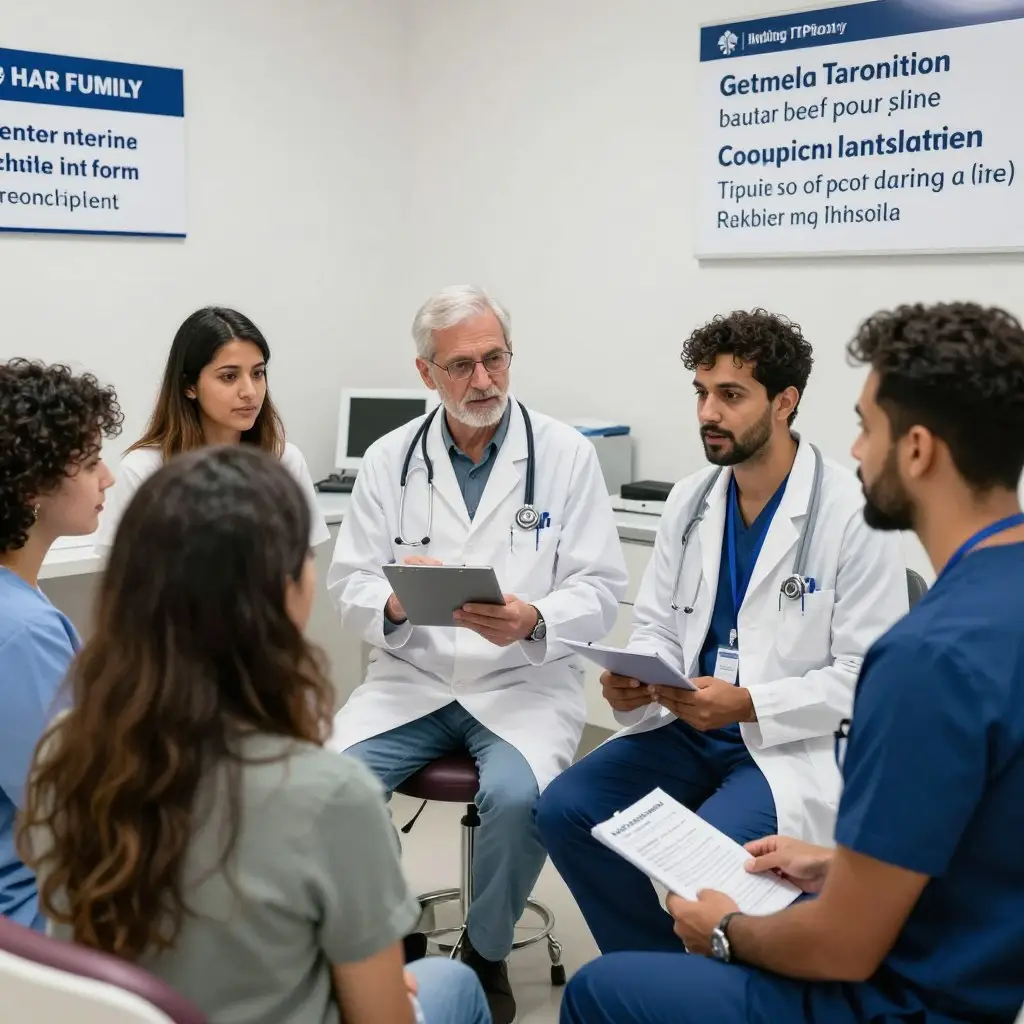 Medical staff in India communicating with international patients in English